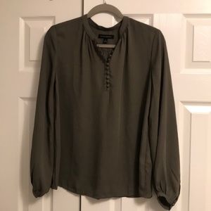 Banana Republic Olive Green Long Sleeve Blouse
